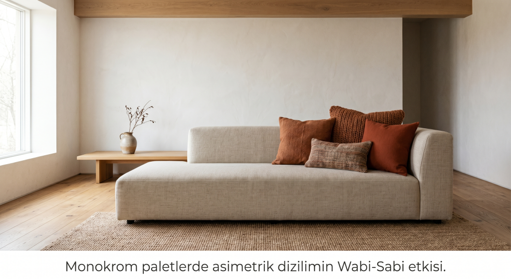 Monokrom paletlerde asimetrik dizilimin Wabi-Sabi etkisi Monokrom paletlerde asimetrik dizilimin Wabi-Sabi etkisi